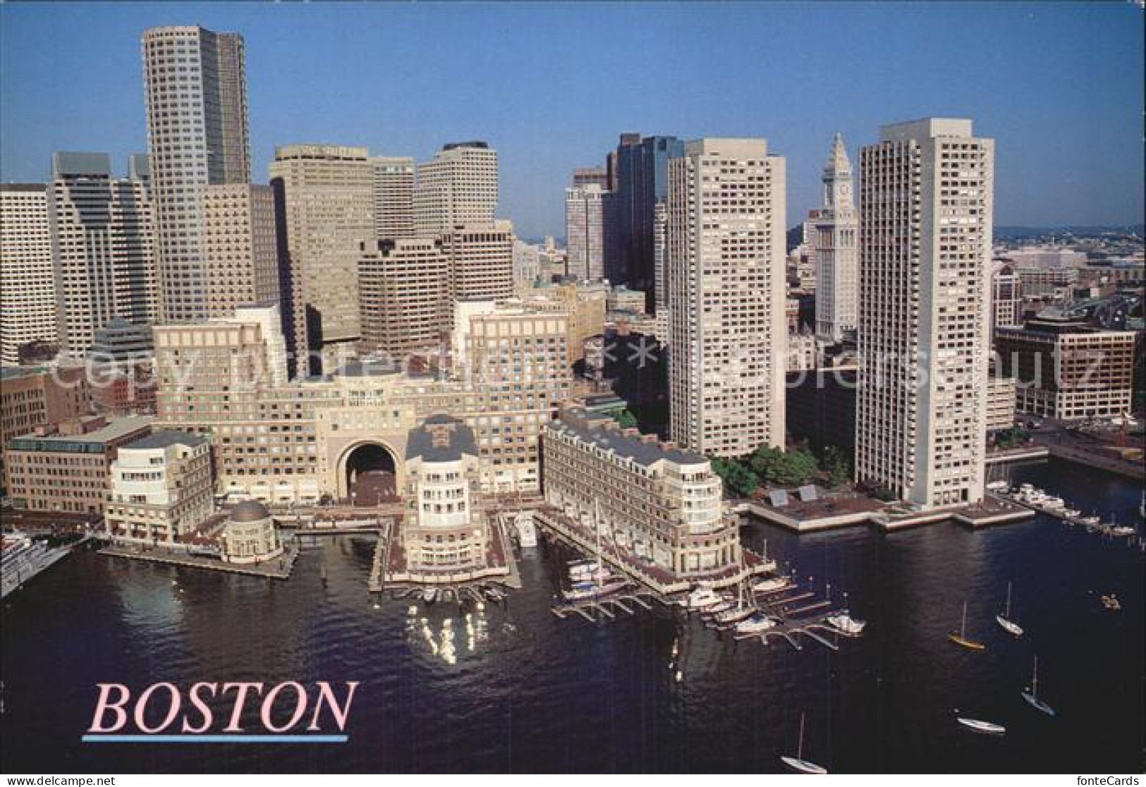 72556319 Boston_Massachusetts Fliegeraufnahme The Habor Skyline - Sonstige & Ohne Zuordnung