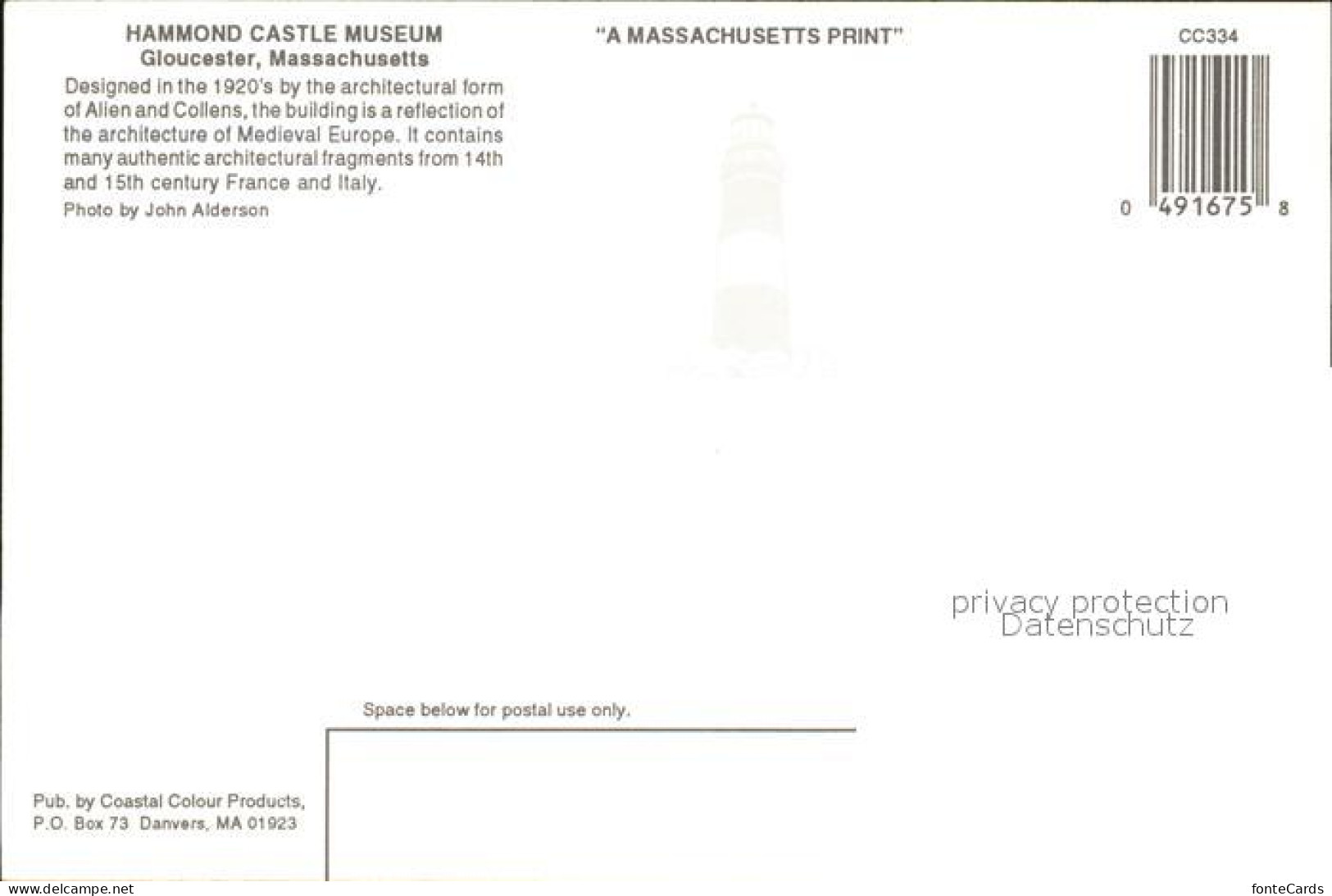 72556310 Gloucester_Massachusetts Hammond Castle Museum - Other & Unclassified