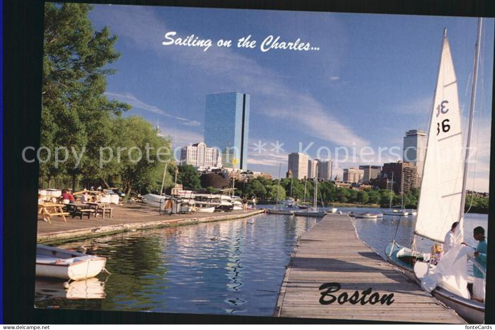72555725 Boston_Massachusetts Sailing Dock On The Charles River - Andere & Zonder Classificatie