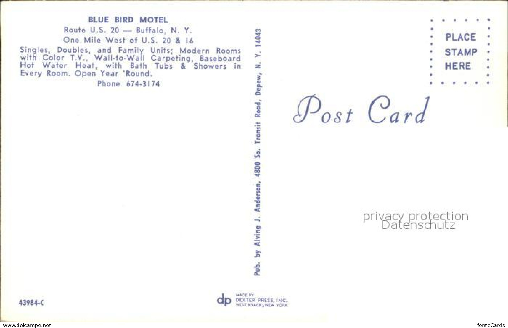 71942899 Buffalo_New_York Blue Bird Motel - Other & Unclassified