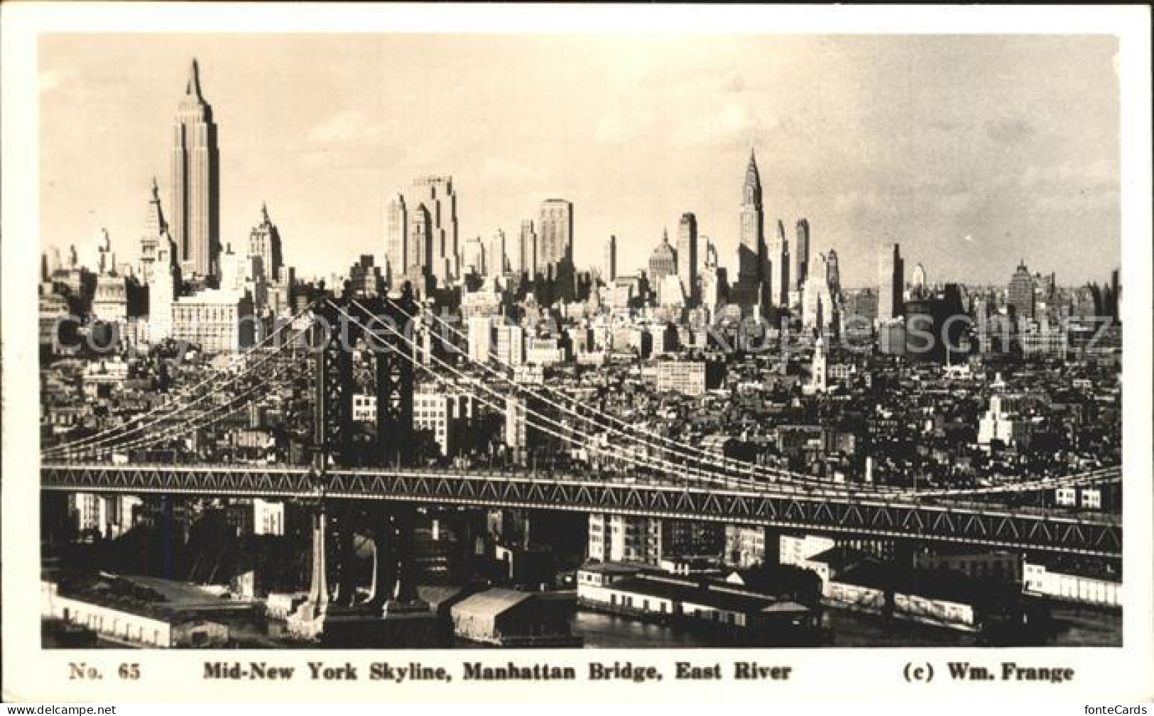 71942501 New_York_City Skyline Manhattan Bridge East River - Other & Unclassified