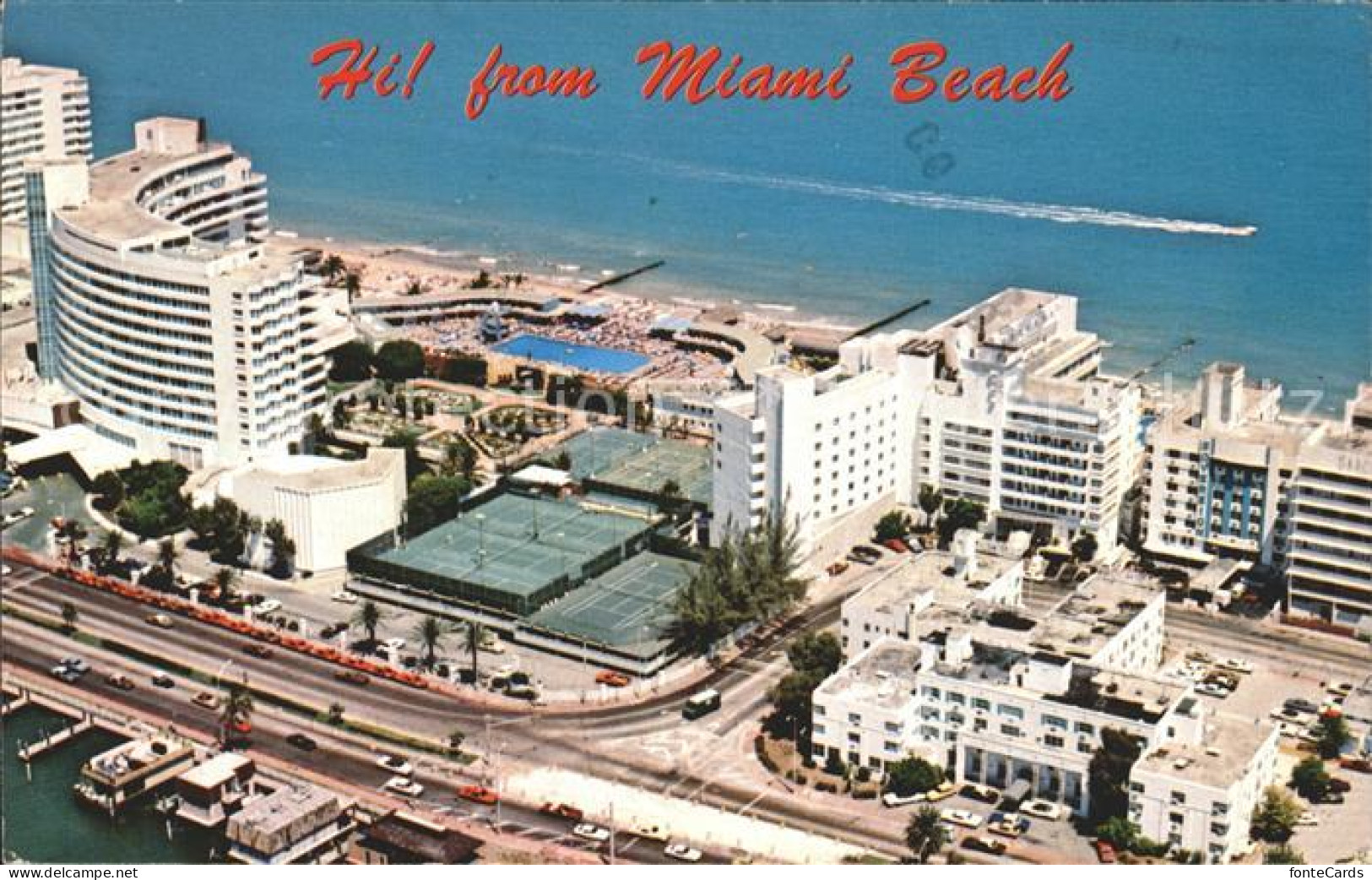 71942250 Miami_Beach Strand Hotels Fliegeraufnahme - Autres & Non Classés