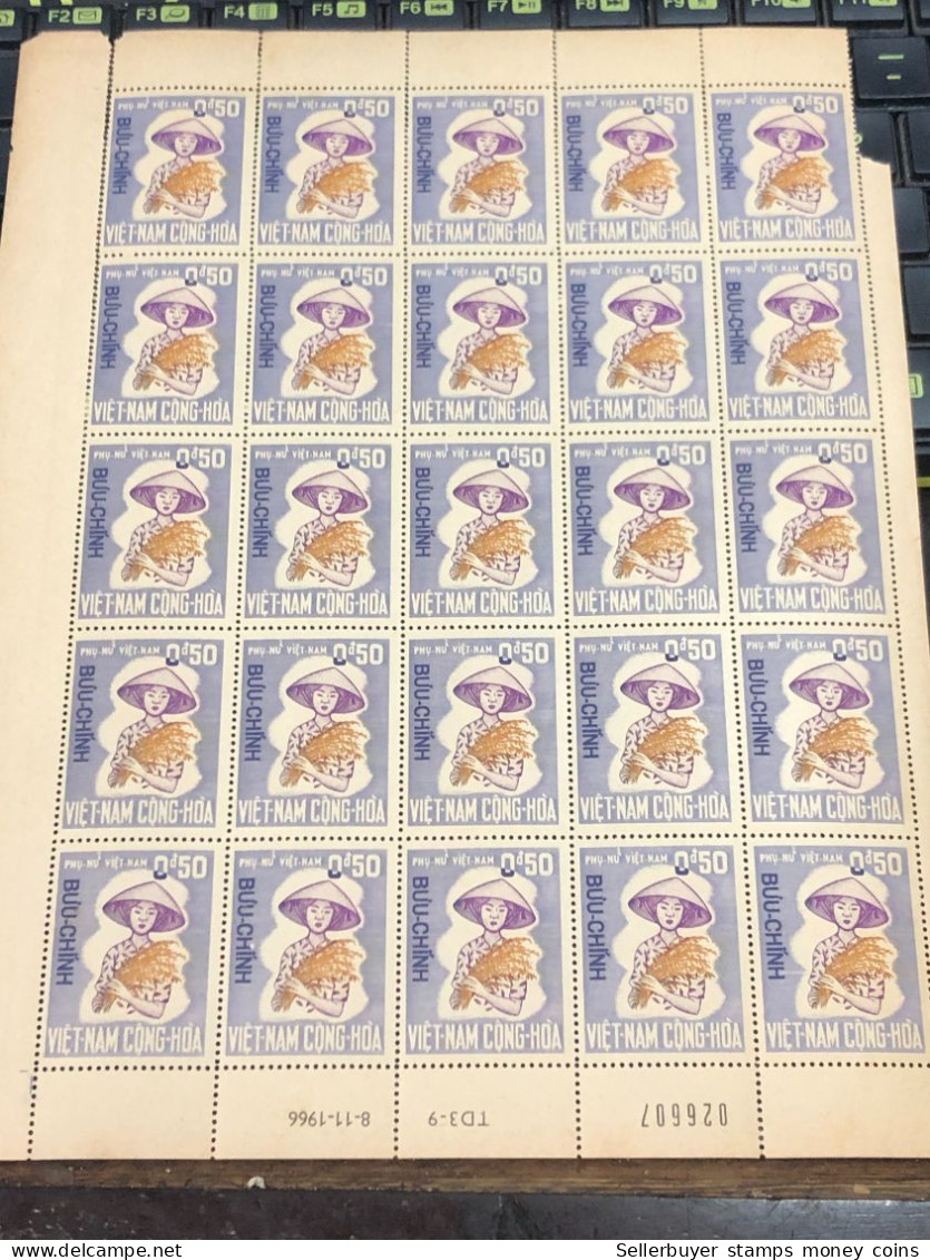 Sheet Vietnam South Stamps Before 1975(0$ 50 Vietnamese Women 1969) 1 Pcs25 Stamps Quality Good - Vietnam