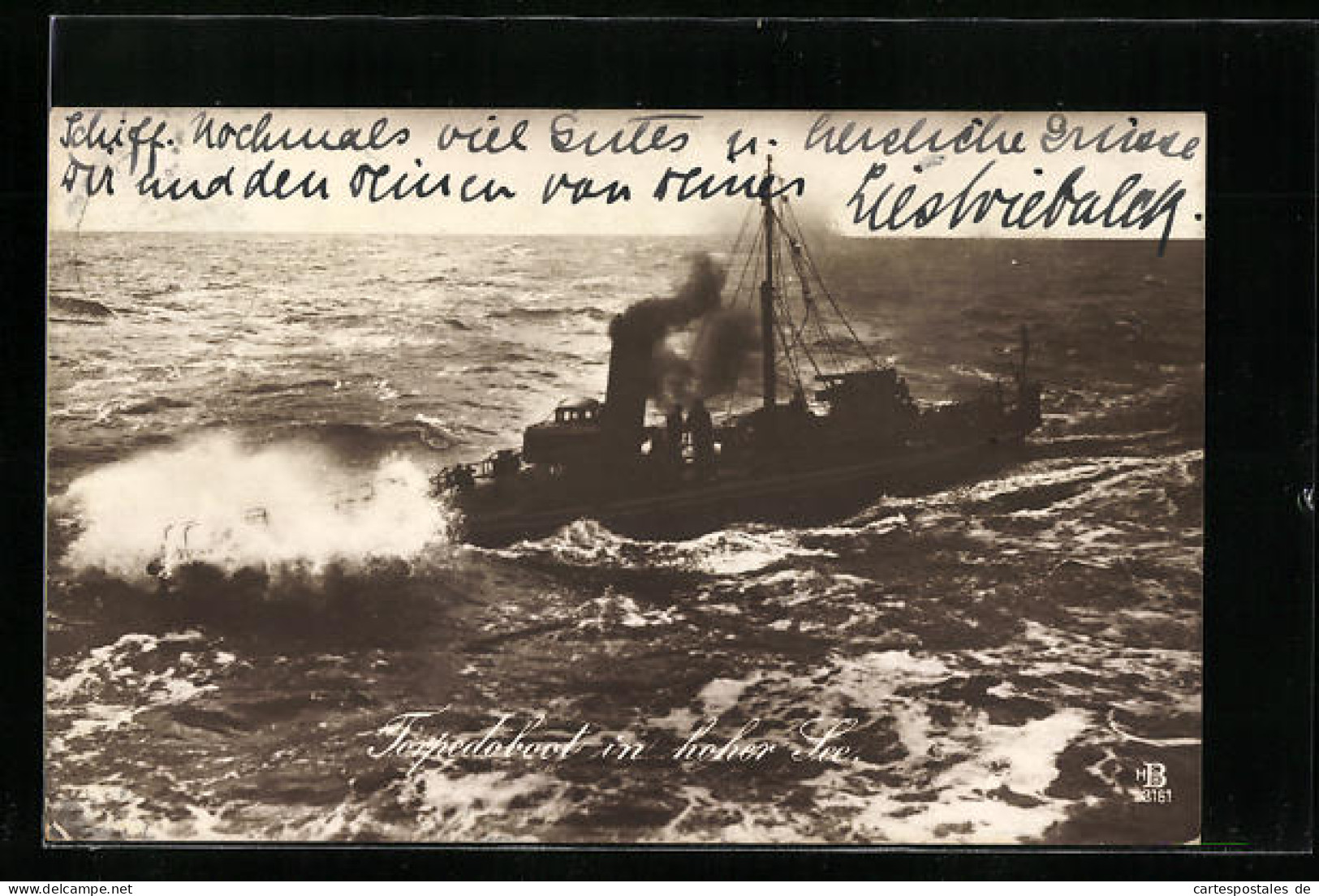 AK Torpedoboot In Hoher See  - Krieg