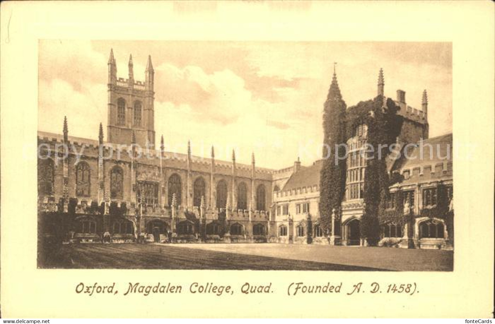 71941050 Oxford Oxfordshire Magdalen College Quad Founded 1458 Frith's Series  - Sonstige & Ohne Zuordnung