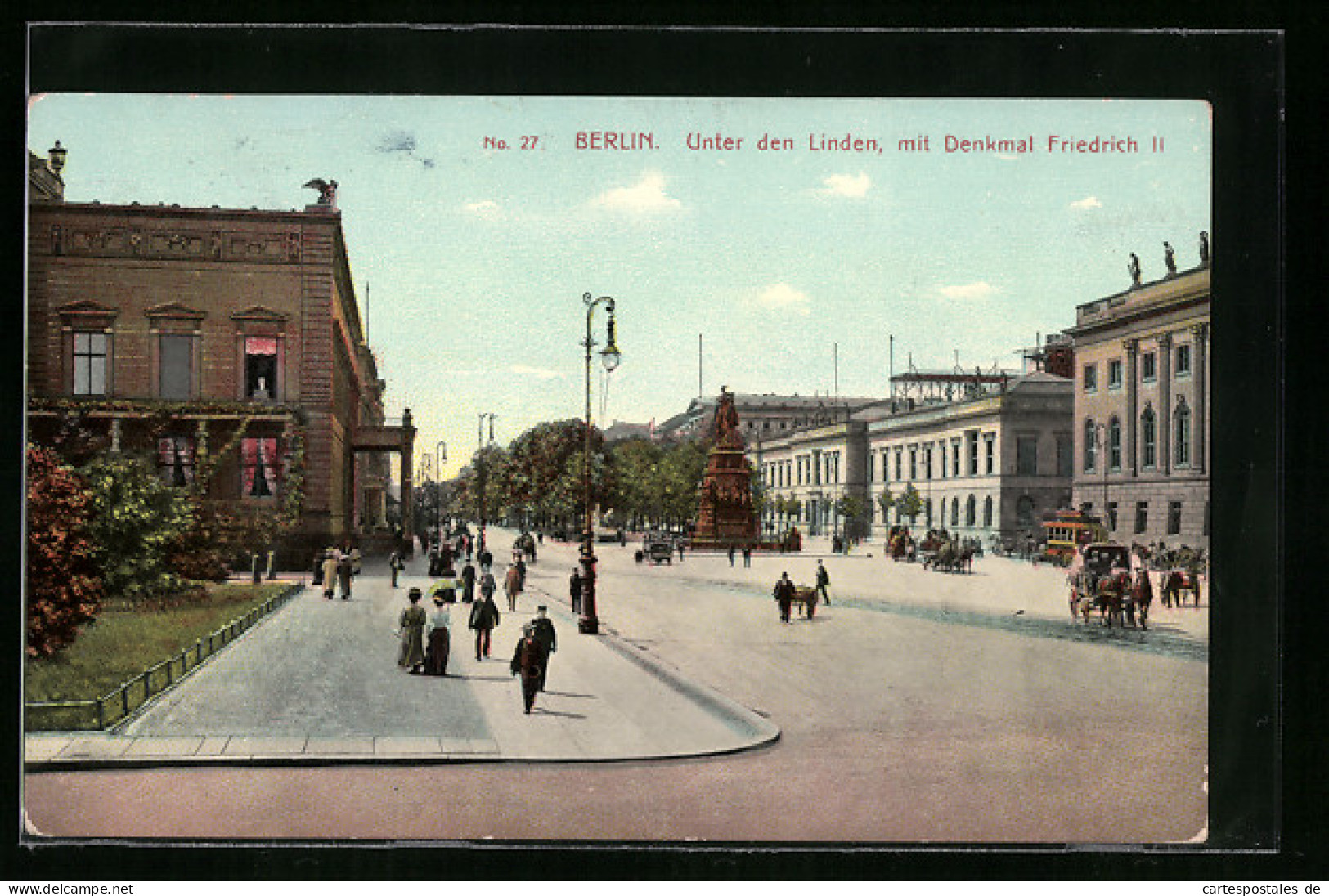 AK Berlin, Unter Den Linden Mit Denkmal Friedrich II.  - Mitte