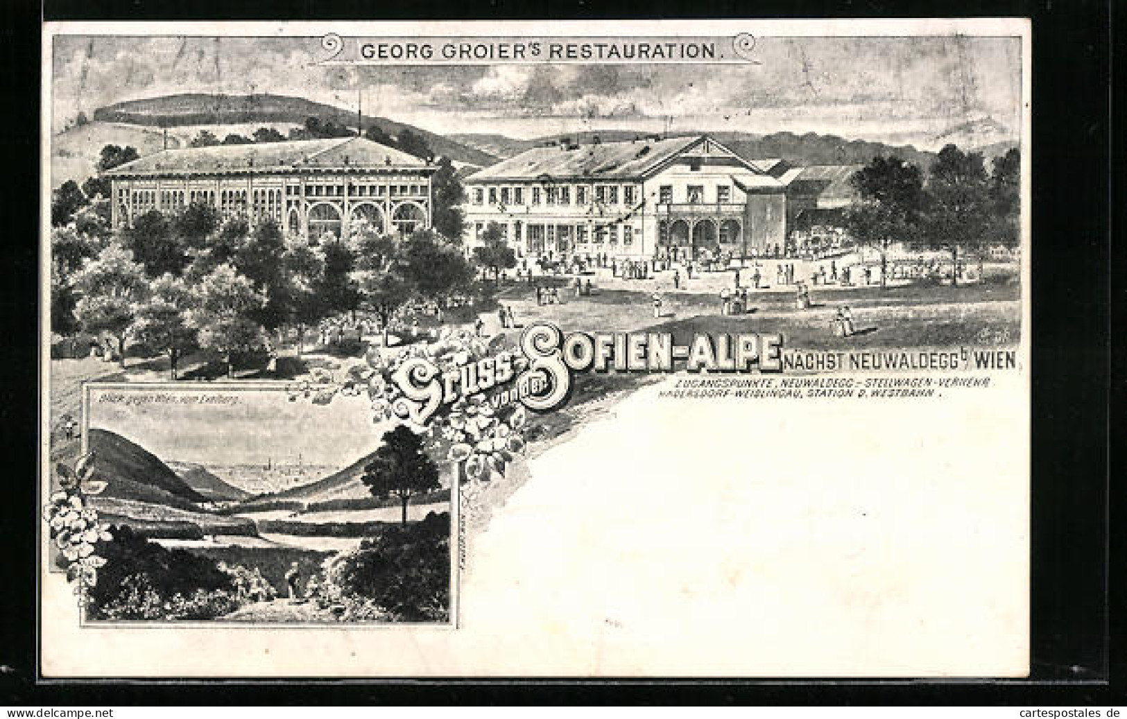 Künstler-AK Wien, Georg Groiers Restaurant Auf Der Sofien-Alpe  - Autres & Non Classés