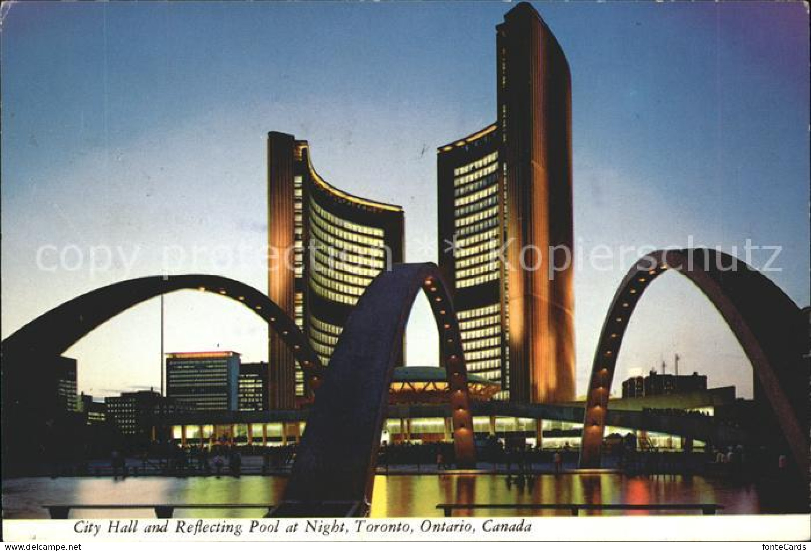 71928794 Ontario Canada City Hall Reflecting Pool Night Toronto Kanada - Non Classés