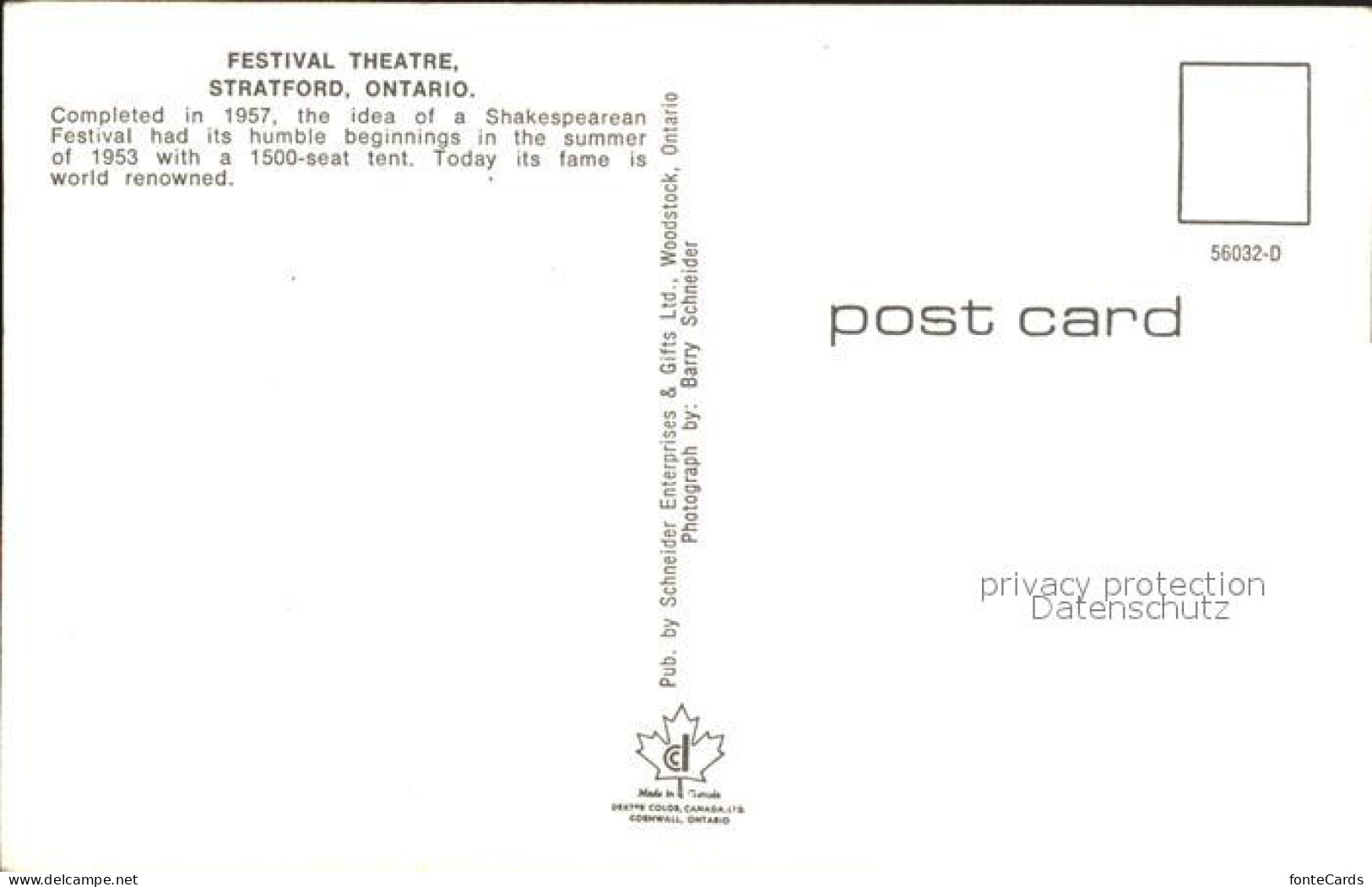 71926515 Stratford Ontario Festival Theatre Stratford Ontario - Unclassified