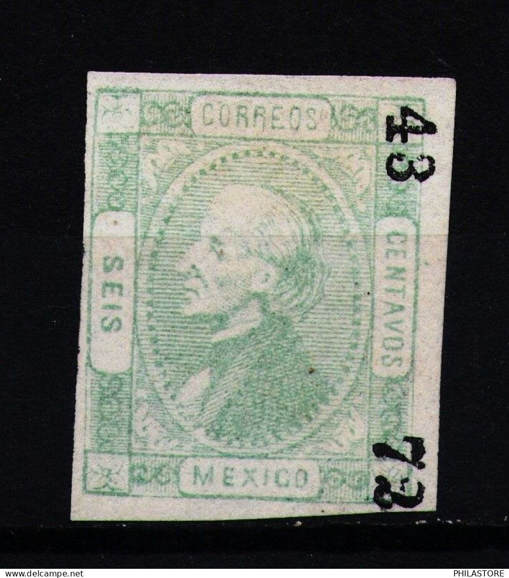 México 1872-74 Scott # 93 6c Tlalnepantla (43 72) Mint No Gum - Mexique