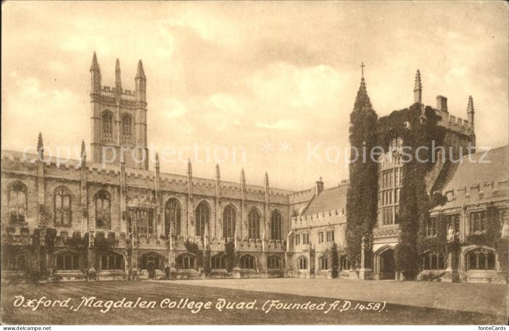 71925695 Oxford Oxfordshire Magdalen College Quad   - Other & Unclassified