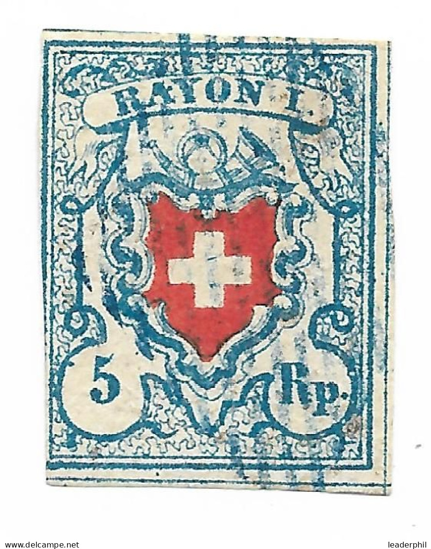 SWITZERLAND Mi# 13II Aym B Used VF - Oblitérés