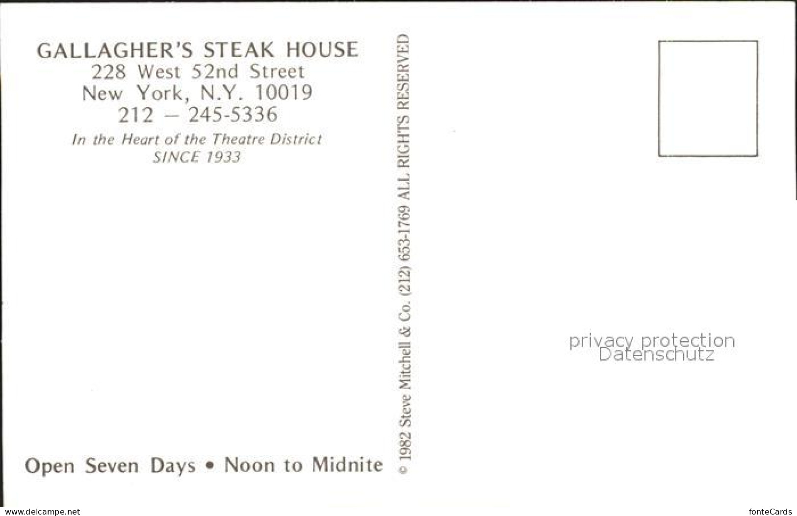 71918784 New_York_City Gallaghers Steak House - Sonstige & Ohne Zuordnung