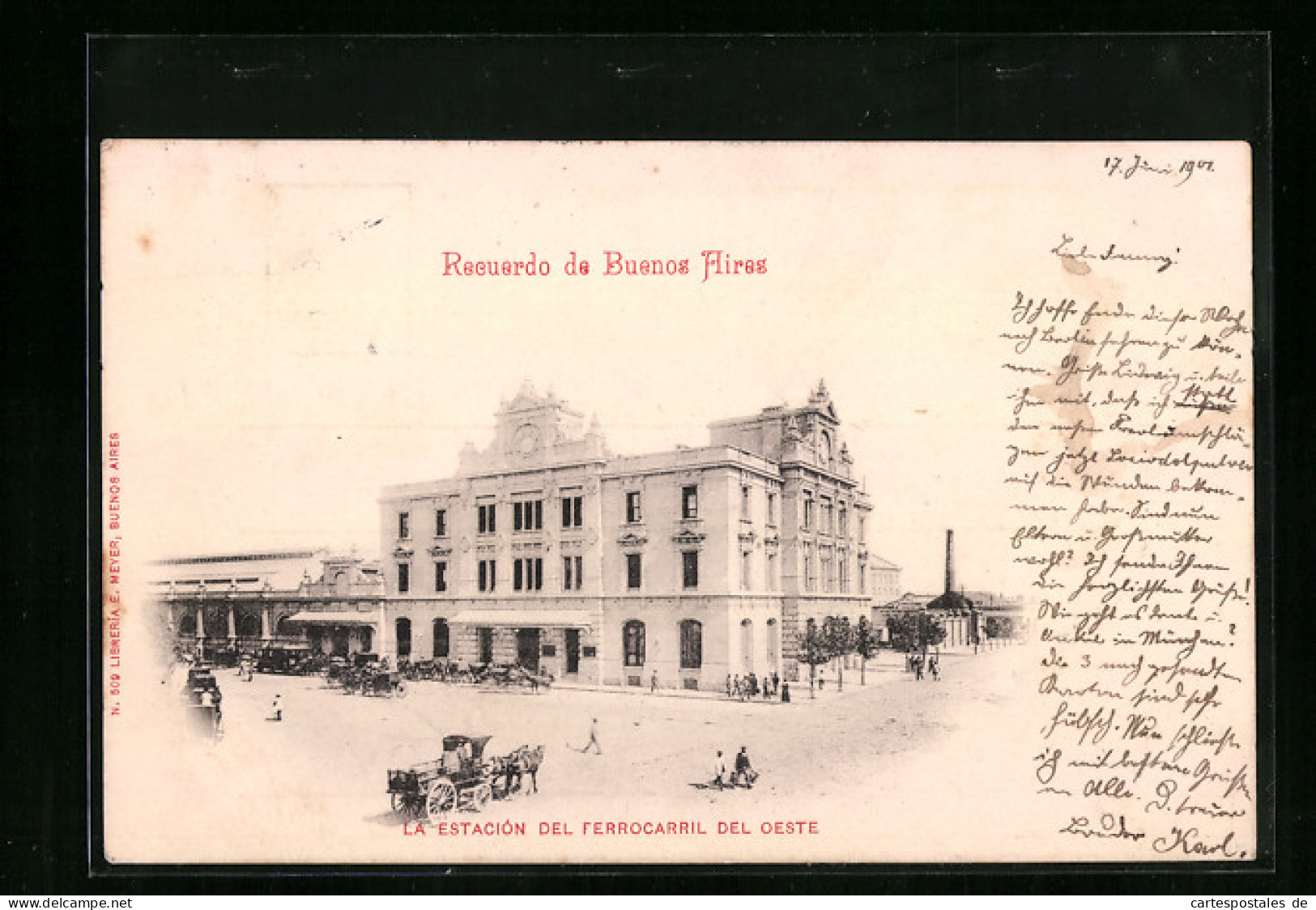 AK Buenos Aires, La Estacion Del Ferrocarril Del Oeste, Bahnhof  - Argentina