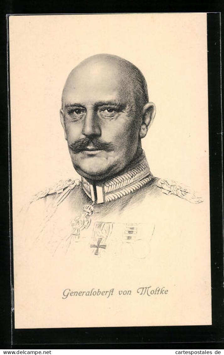 AK Heerführer Generaloberst Von Moltke In Uniform  - War 1914-18