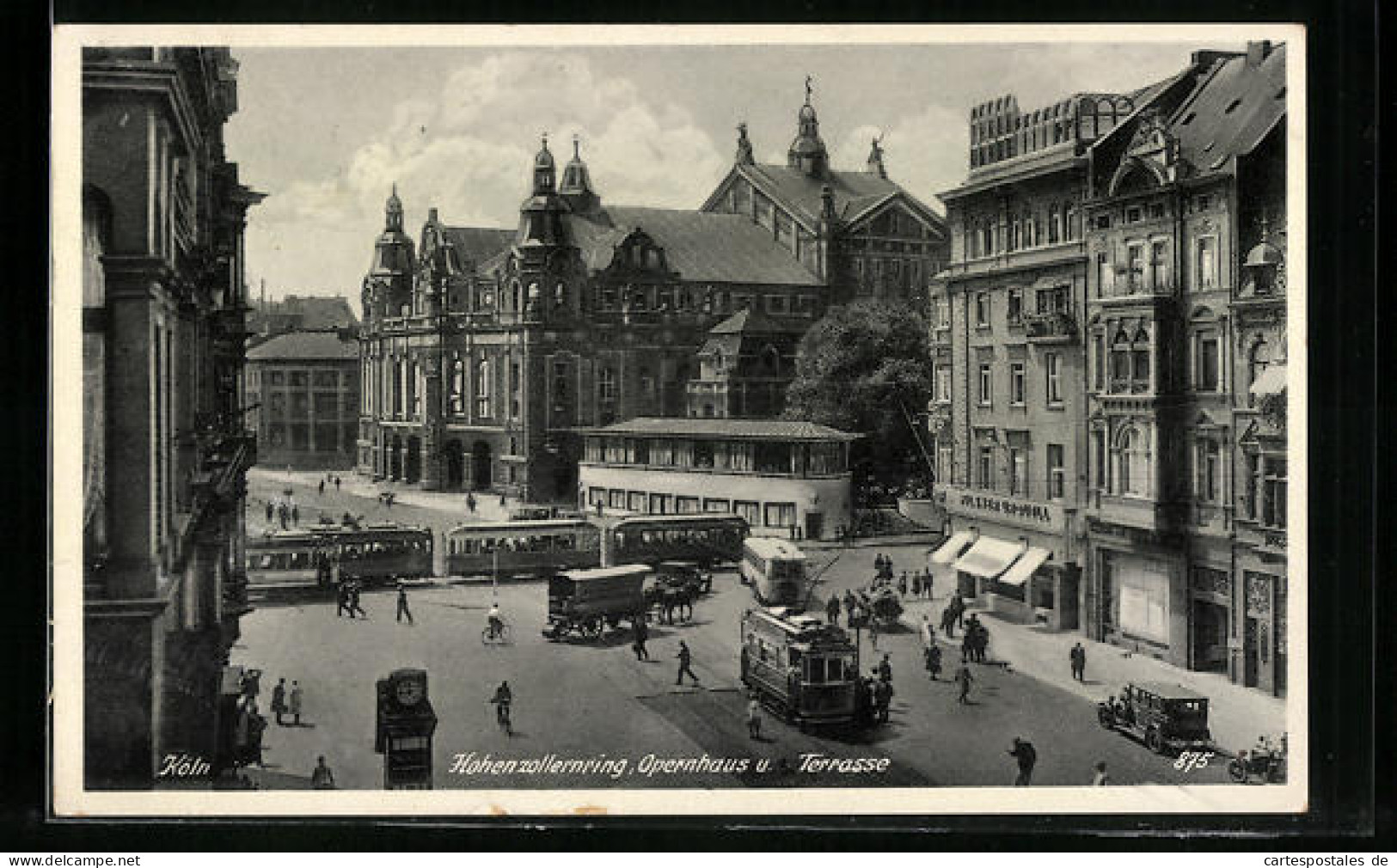 AK Köln, Strassenbahnen Am Hohenzollernring Mit Opernhaus Und Terrasse  - Tram