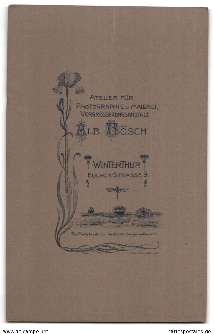Fotografie Alb. Bösch, Winterthur, Eulach-Strasse 9, Älterer Herr Im Anzug Mit Schnauzbart  - Anonymous Persons