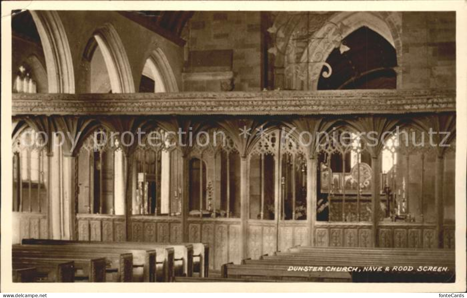 71911741 Minehead West Somerset Dunster Church Nave Rood Screen  - Other & Unclassified