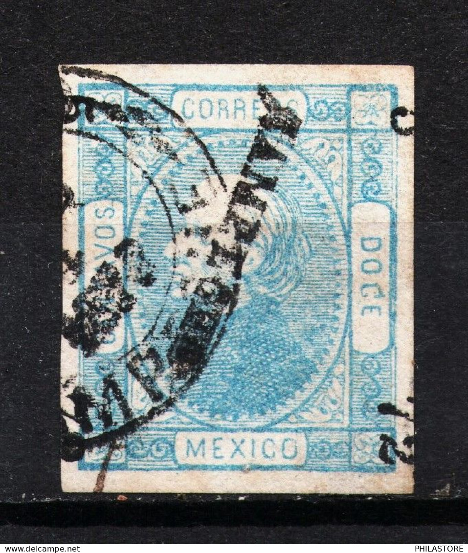 México 1872 Scott # 94 12c Campeche (5 72) Cancel Campeche - Mexique