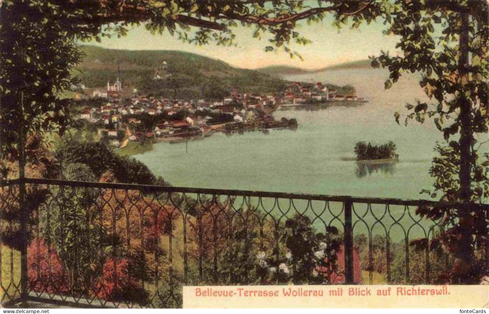 13977394 Wollerau Bellevue Terrasse Mit Blick Auf Richterswil - Sonstige & Ohne Zuordnung