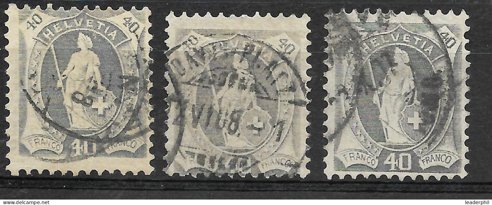 SWITZERLAND Mi# 91D X3 Used - Used Stamps