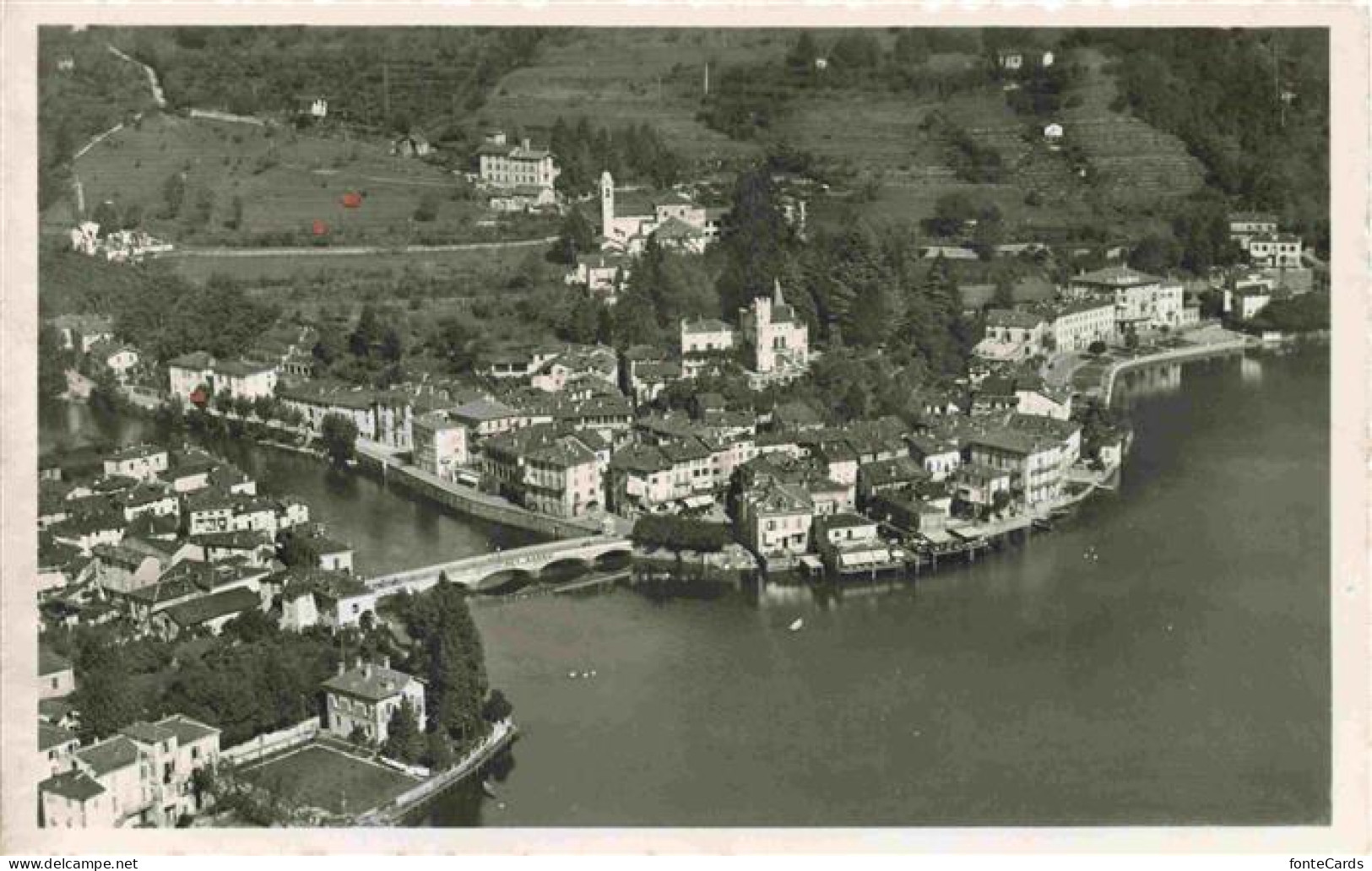 13977381 Ponte-Tresa_Lago_di_Lugano_TI Fliegeraufnahme - Other & Unclassified