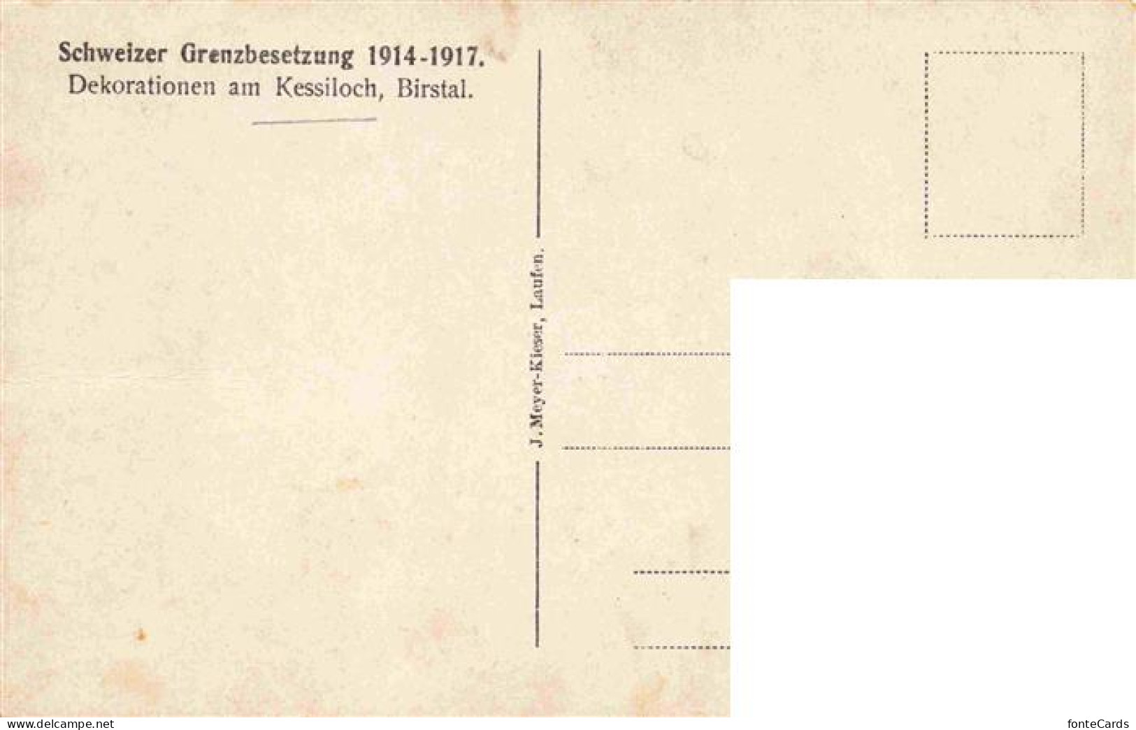 13977376 Kessiloch_Grellingen_Birstal_BL Schweizer Grenzbesetzung 1914 Bis 1917 - Sonstige & Ohne Zuordnung