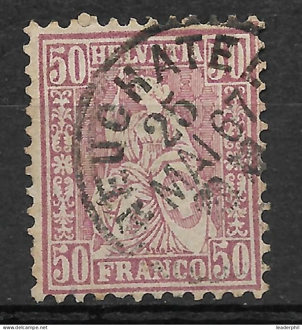 SWITZERLAND Yv# 48 Used Neuchatel Cancel - Used Stamps