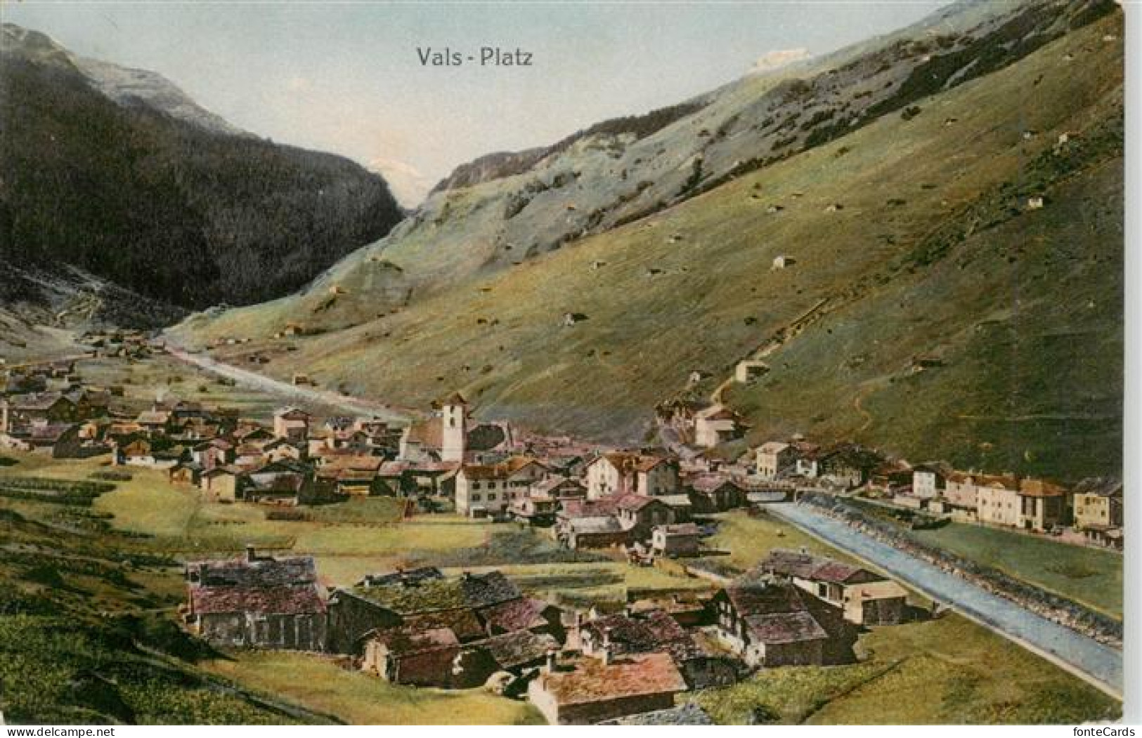13958164 Vals_GR_Bad Panorama Vals-Platz Alpen - Other & Unclassified