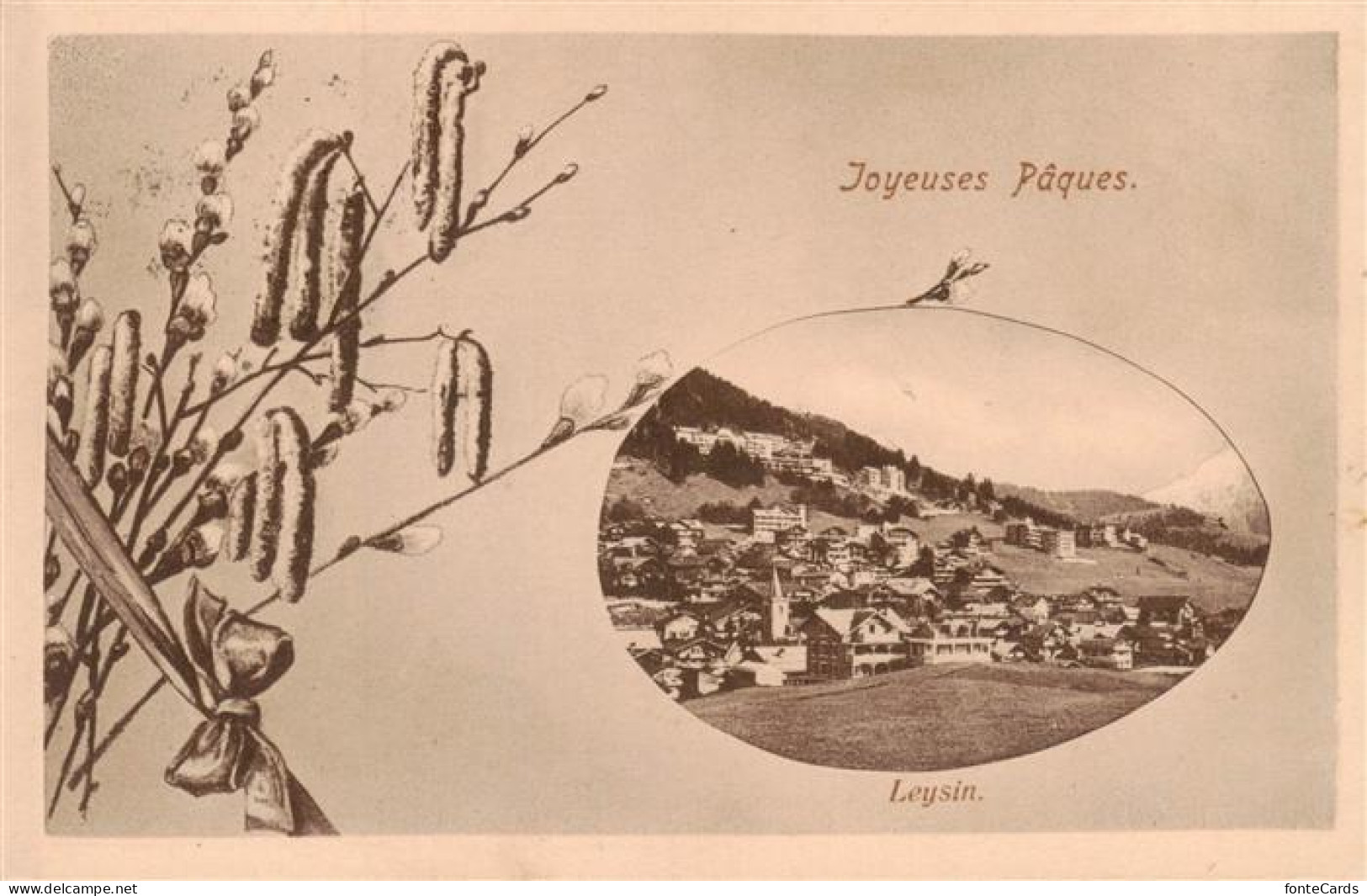 13958139 Leysin_VD Joyeuses Pâques Panorama - Other & Unclassified