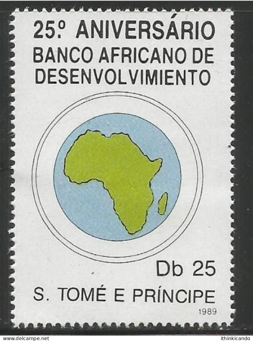 Sao Tome And Principe 1989 Mi 1149 African Development Bank Map MNH - Sao Tomé E Principe