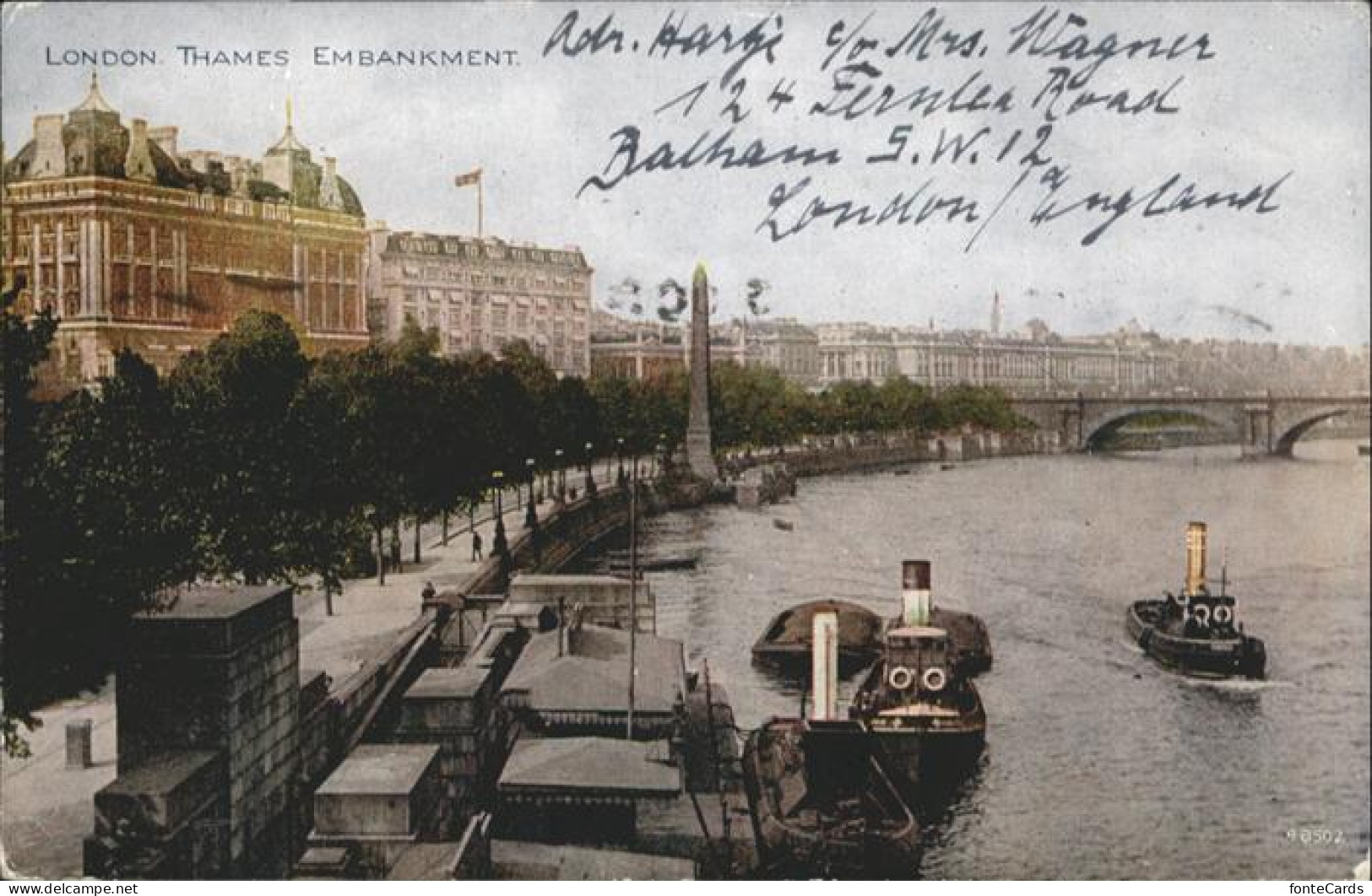 10990014 London Thames Embankment Schiff Bruecke - Other & Unclassified
