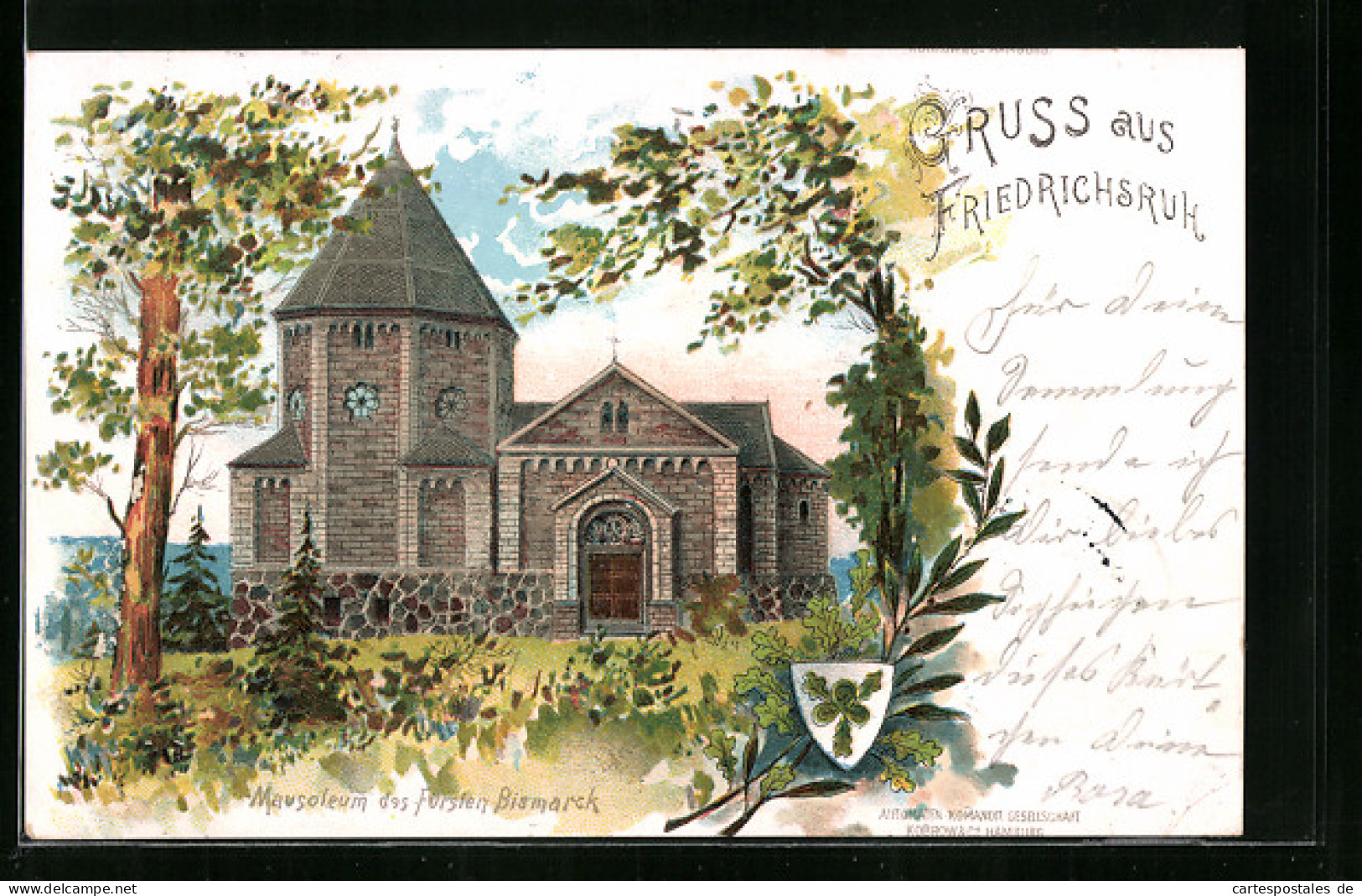 Lithographie Friedrichsruh, Mausoleum Des Fürsten Bismarck  - Friedrichsruh