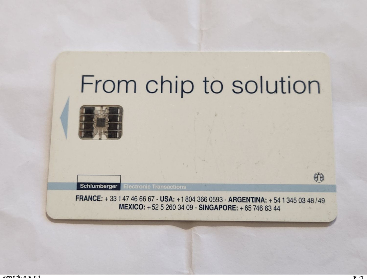 ISRAEL-RACOM- Electronic Card (smart Chip)-Schlumberger-(SCHLUMBERGER)-OUT SIDE WHITE-+5CARD PREPIAD FREE - Israel