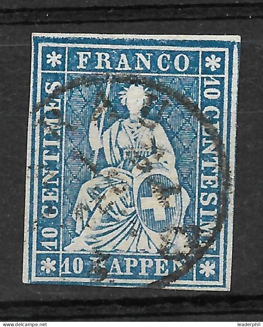 SWITZERLAND Yv#27b USED Signed At Back - Oblitérés