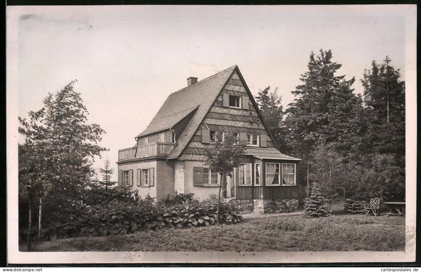 Fotografie Brück & Sohn Meissen, Ansicht Schellerhau / Erzg., Blick Auf Ein Einzelstehendes Haus Mit Gartenpartie  - Places