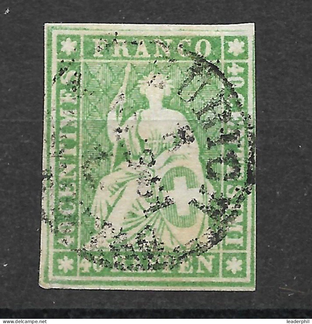 SWITZERLAND Yv# 30b USED Signed At Back - Used Stamps
