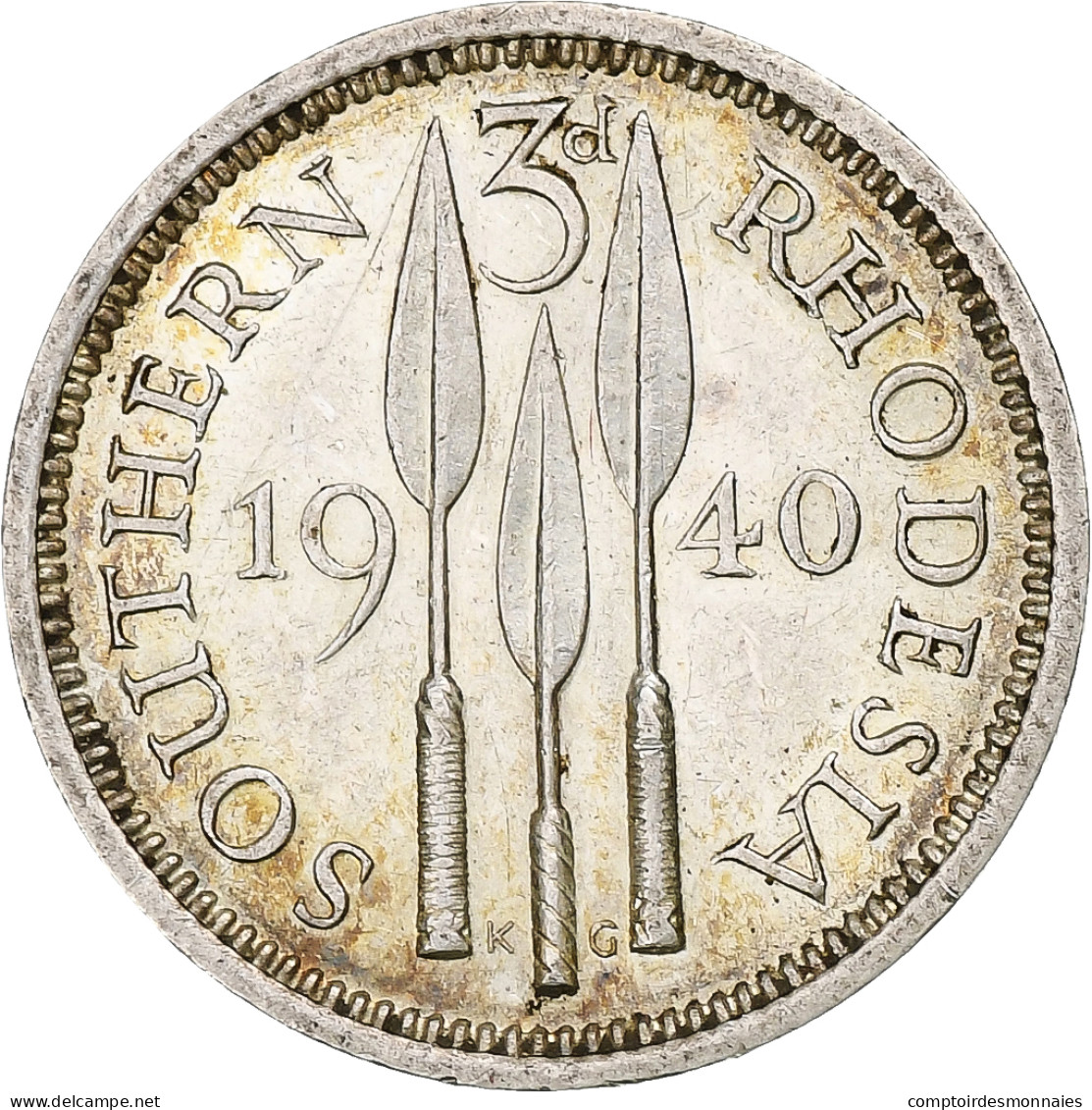 Rhodésie Du Sud, George VI, 3 Pence, 1940, Londres, Argent, TTB+, KM:16 - Rhodésie