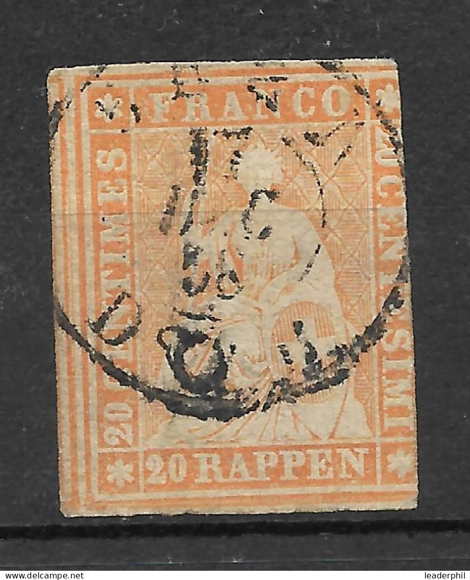 SWITZERLAND Yv# 29b USED With A Little Thin BASEL - Used Stamps