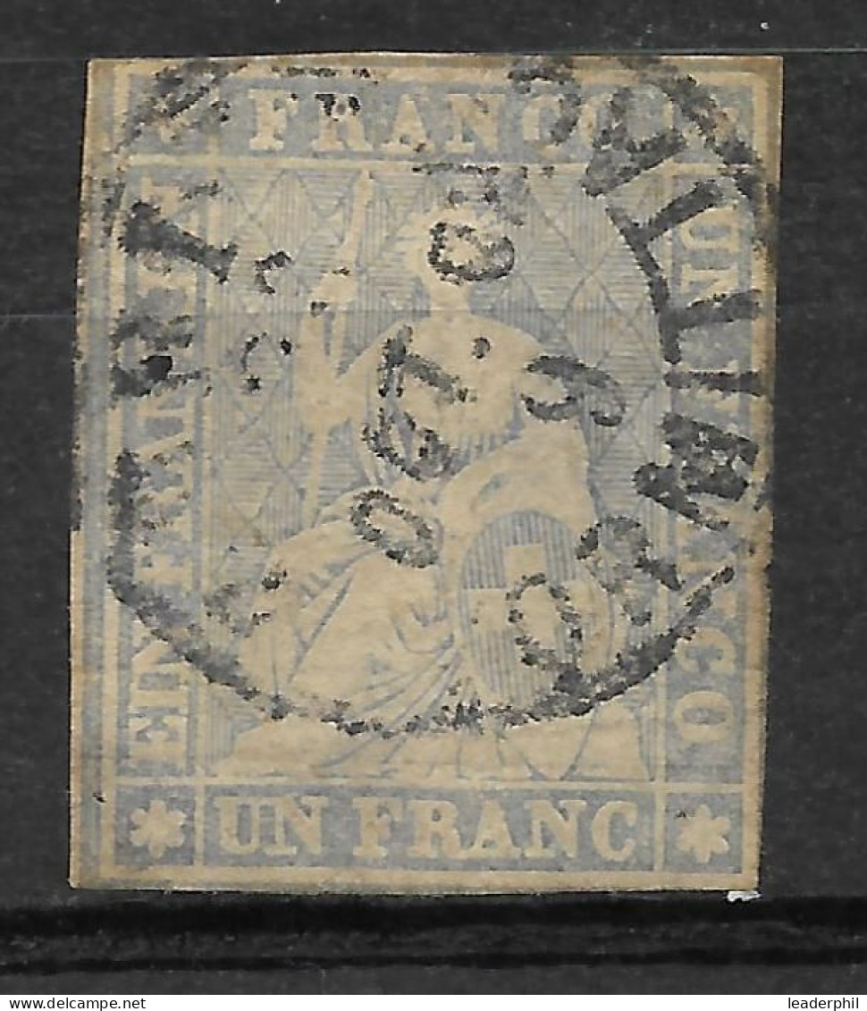 SWITZERLAND Yv# 31b USED With A Little Thin - Oblitérés