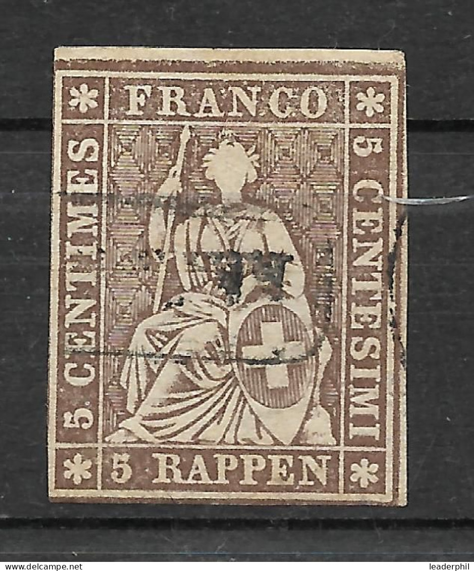 SWITZERLAND Yv# 26a USED VF - Used Stamps