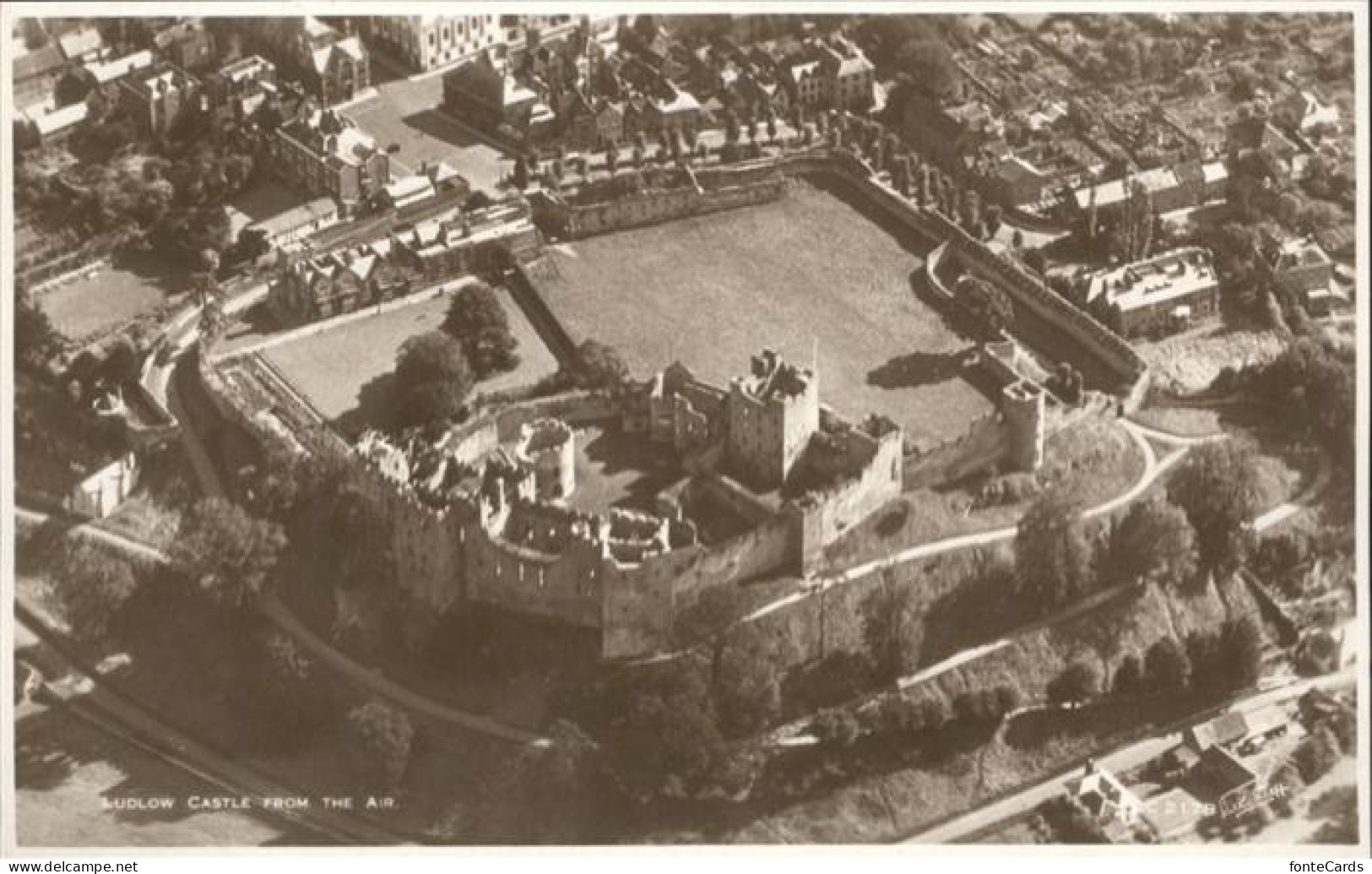 10985767 Ludlow Sheet With Ludford Castle Fliegeraufnahme South Shropshire - Shropshire