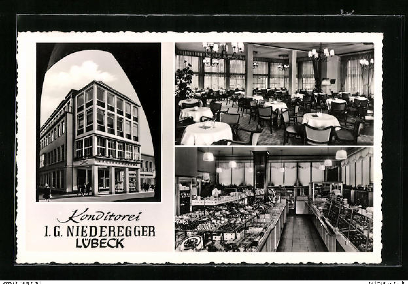 AK Lübeck, Konditorei U. Cafe I. G. Niederegger, Innenansichten  - Luebeck