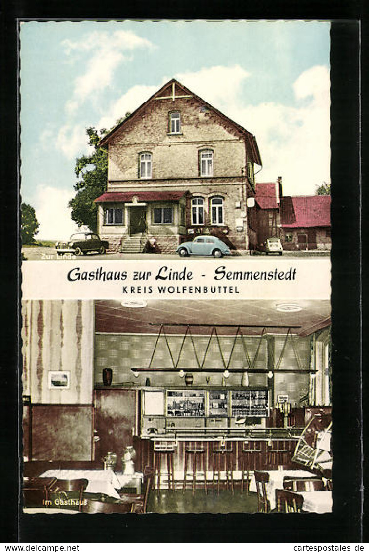 AK Semmenstedt /Kreis Wolfenbüttel, Gasthaus Zur Linde, Innenansicht  - Wolfenbuettel