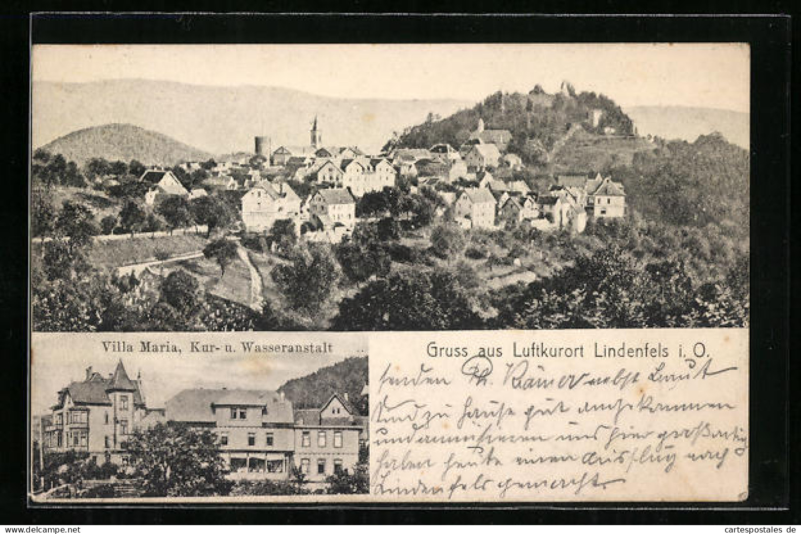 AK Lindenfels I. O., Villa Maria, Kur- Und Wasseranstalt  - Autres & Non Classés