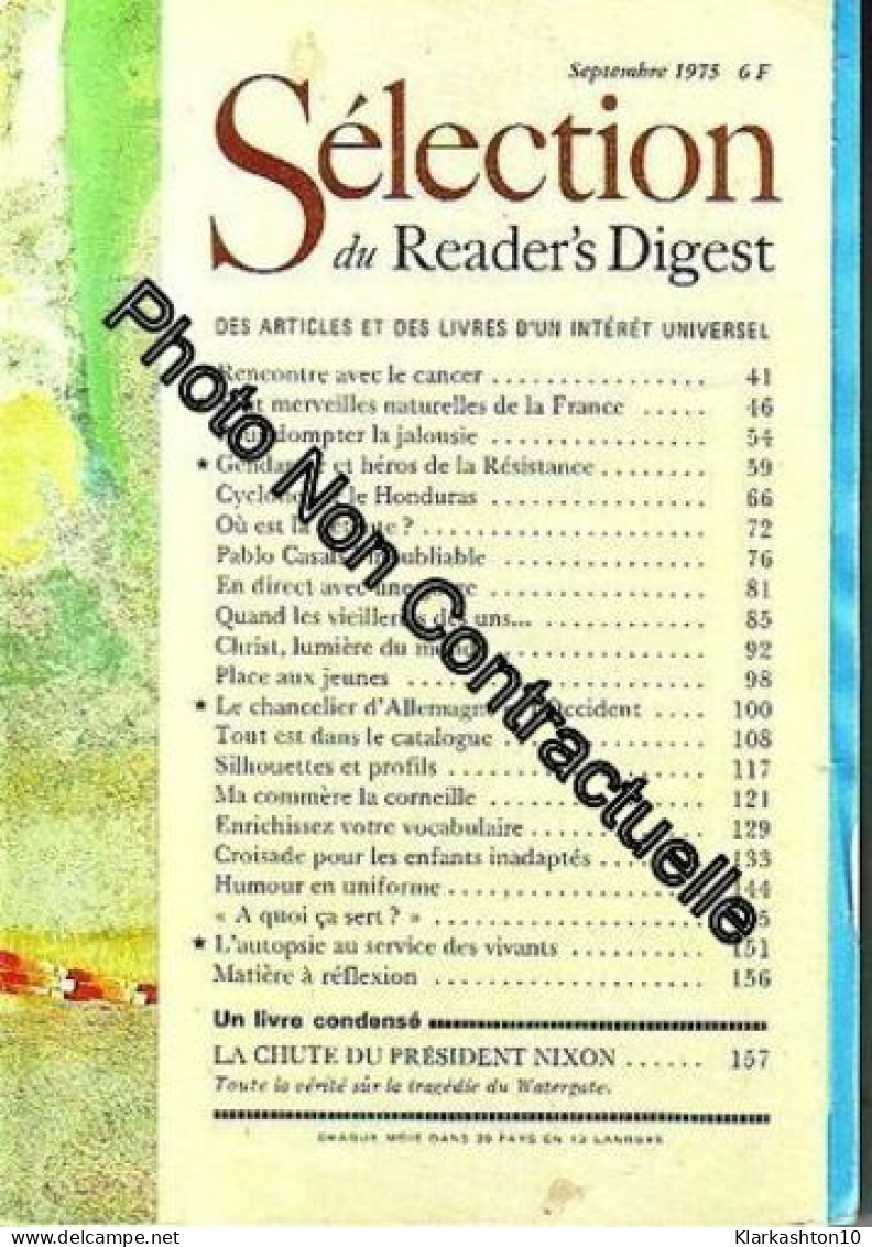Sélection Du Reader's Digest N° 325 : Septembre 1975 - Unclassified