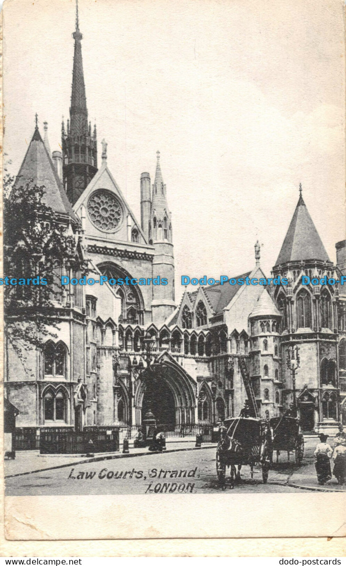 R059677 Law Courts. Strand. London. No. 1921. Serie Artistica Aquarello - Autres & Non Classés