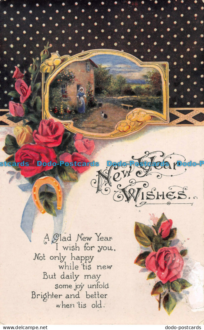 R059732 New Year Wishes. A Glad New Year I Wish For You. W. And K. Series 4920 - World