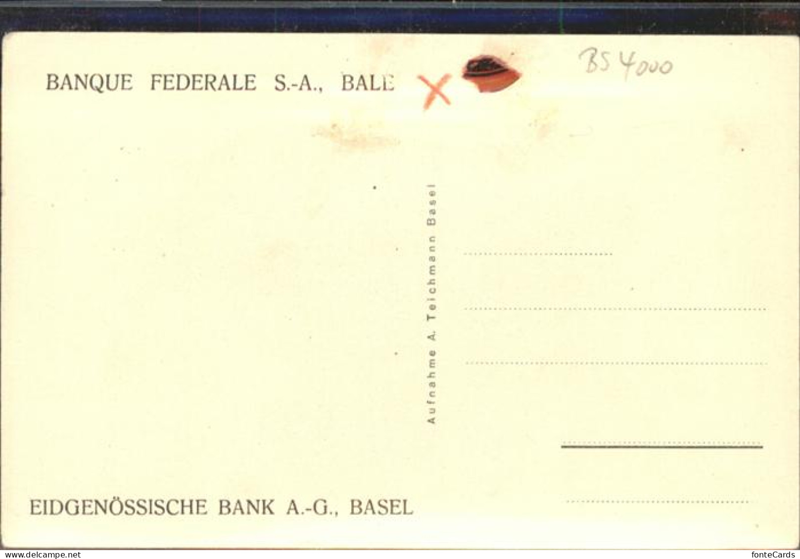 10958115 Basel BS Eidgenoessische Bank  Basel BS - Other & Unclassified