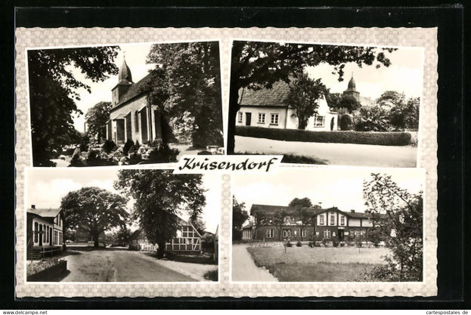 AK Krusendorf B. Kiel, Ortsansichten Mit Kirche  - Kiel